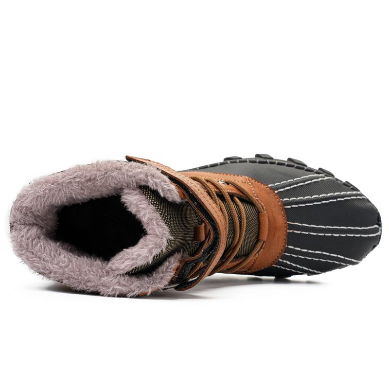 Men’s Hiking Boots Khaki Casual Retro Men’s Outdoor Wide Shoes Boots Plus Size Anti Slip Rubber Boots & Galoshes