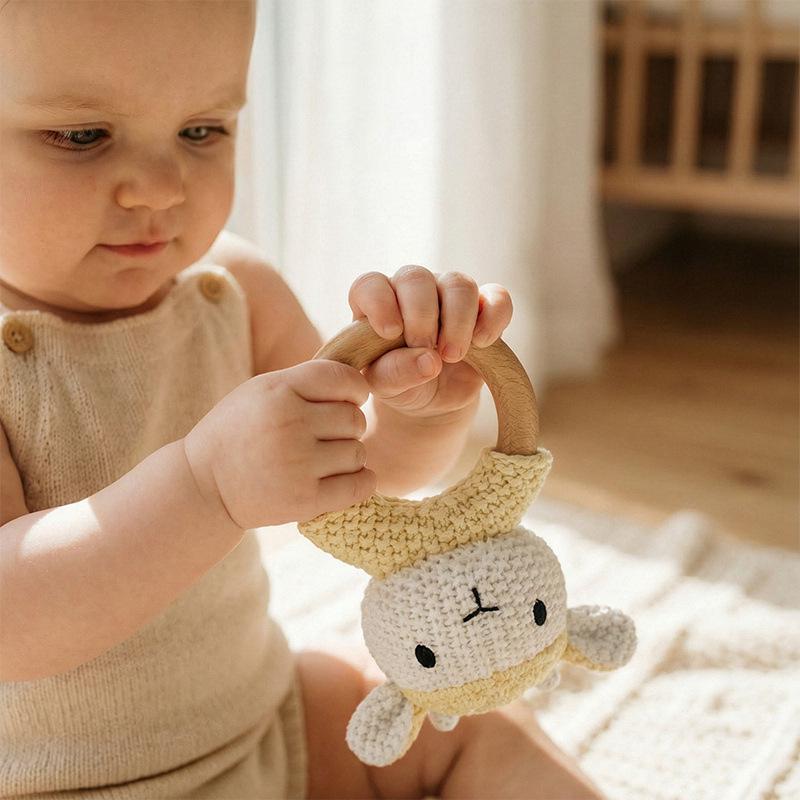 Handcrafted Crochet Rattle Rabbit Doll – Baby Teething & Soothing Toy