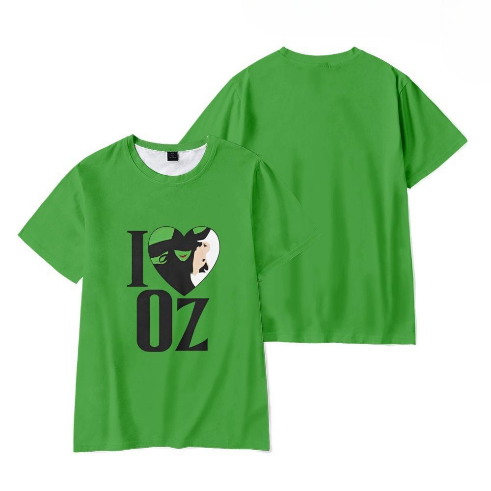 Summer Round Neck 3D Witch Printed Top Fashionable Casual Short Sleeved Women's T-shirts