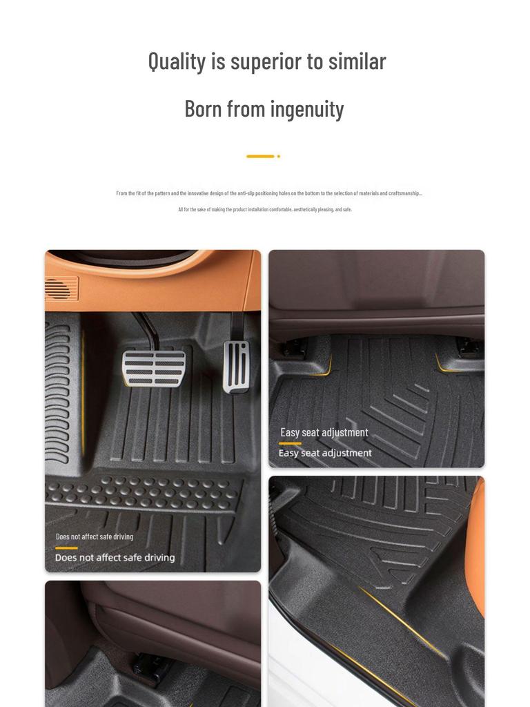 Tank 500 Floor Mats: Fully Enclosed, All-Season, TPE for 5/7-Seater New Energy Models