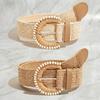 Fashion Women's Woven Elastic Belt Simple Women's Play Beach Belt Personalized Women's Bohemian Belt