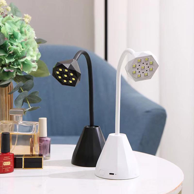 Portable Rechargeable 36W Nail Lamp - Quick Dry Lotus Lamp for Adhesive Nail Tips