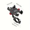 1pc Antuke 360° Rotatable Aluminum Alloy Bike Phone Holder, Adjustable Anti-Slip Cycling Mount, Uncharged, Black, Phone Holder for Bike
