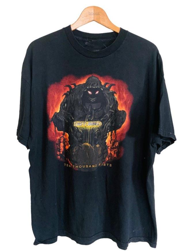 Vintage Disturbed Ten Thousand Fists T-shirt size S-5XL XXXXL