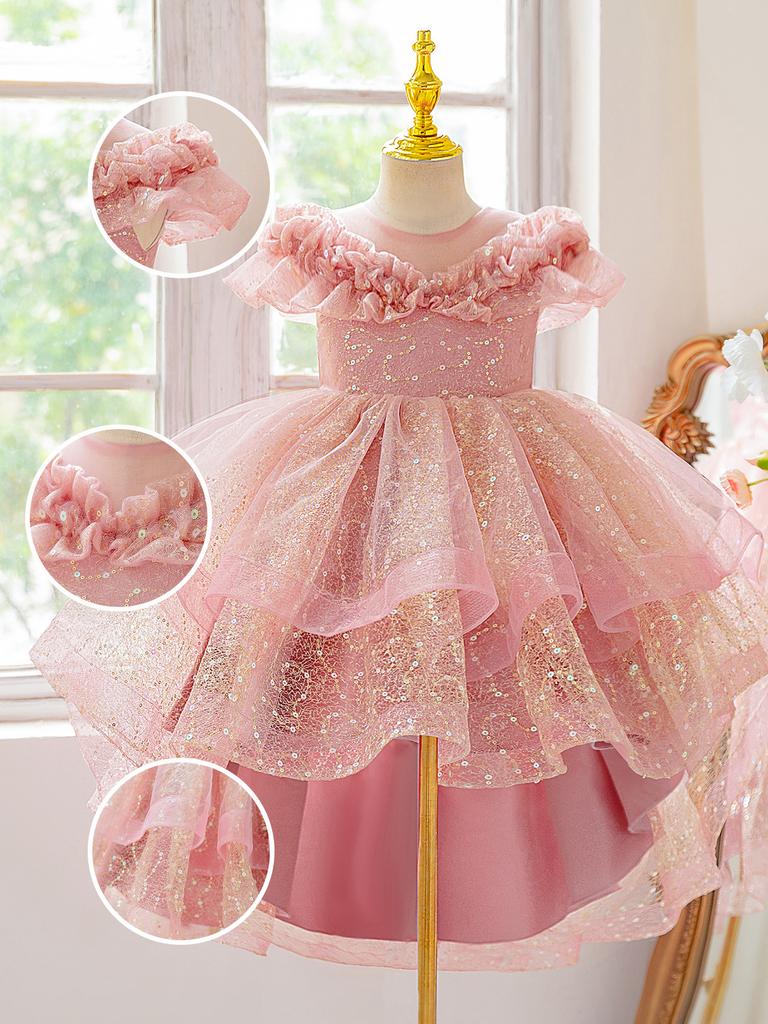 3-8Y Christmas Dress Newborn Baptism Wedding Dress for Baby Girl First Birthday Party Wear Toddler Girl Christening Gown Clothes AT6012