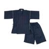 Fuuka Men's Plus Size Jinbei Top and Bottom Set, Cotton and Linen, Shijira Weave, Summer Samue Pajamas, Loungewear, Father's Day Gift (M, [WN10] Navy