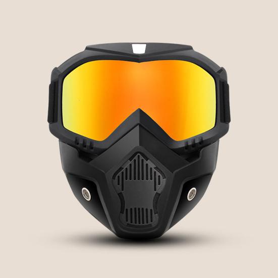 Okulary Rowerowe Zewnętrzne z Odpinaną Osłoną Twarzy Ochrona UV Wiatroszczelne Lekkie Męskie Damskie Okulary Sportowe do Narciarstwa Snowboardu Motocykla Roweru