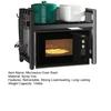 Microwave Stand Shelf with 6 Hooks Extendable Microwave Oven Rack Heat-Resistant