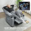 Electric Massage Recliner Armchair with Vibration, Heat, Whisper-Quiet Motor, Memory Function, Velvet Power Reclining Chair with Spring Pack