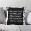 Keith Morrison Lit Up A Room Square Pillowcase Polyester Linen Velvet Creative Zip Decor Sofa Seater Cushion Cover x