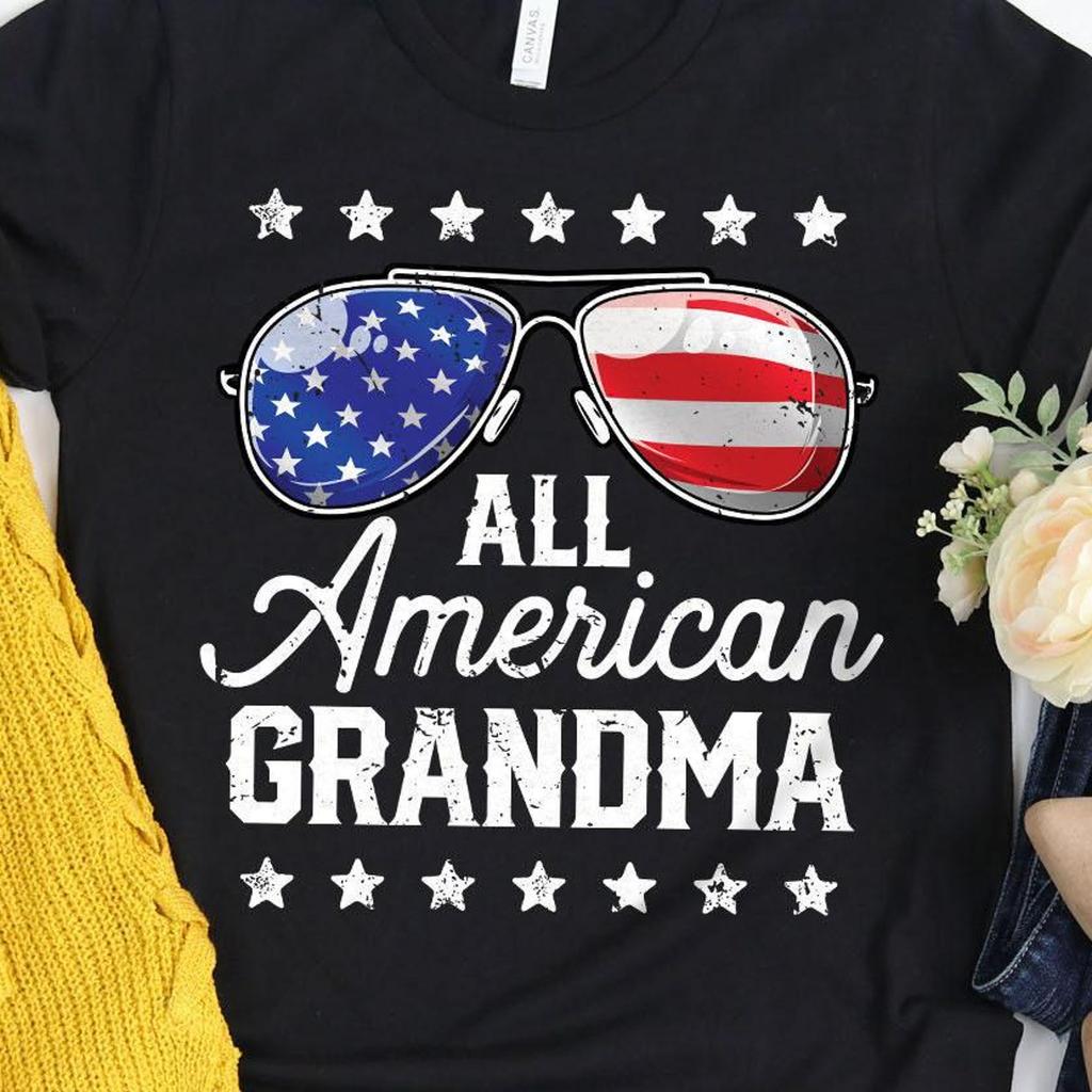All American Grandma 4th of July Shirt / American Grandma Shirt / 4th of July Shirt / 4th of July Gifts / Fourth of July / Tank Top / Hoodie