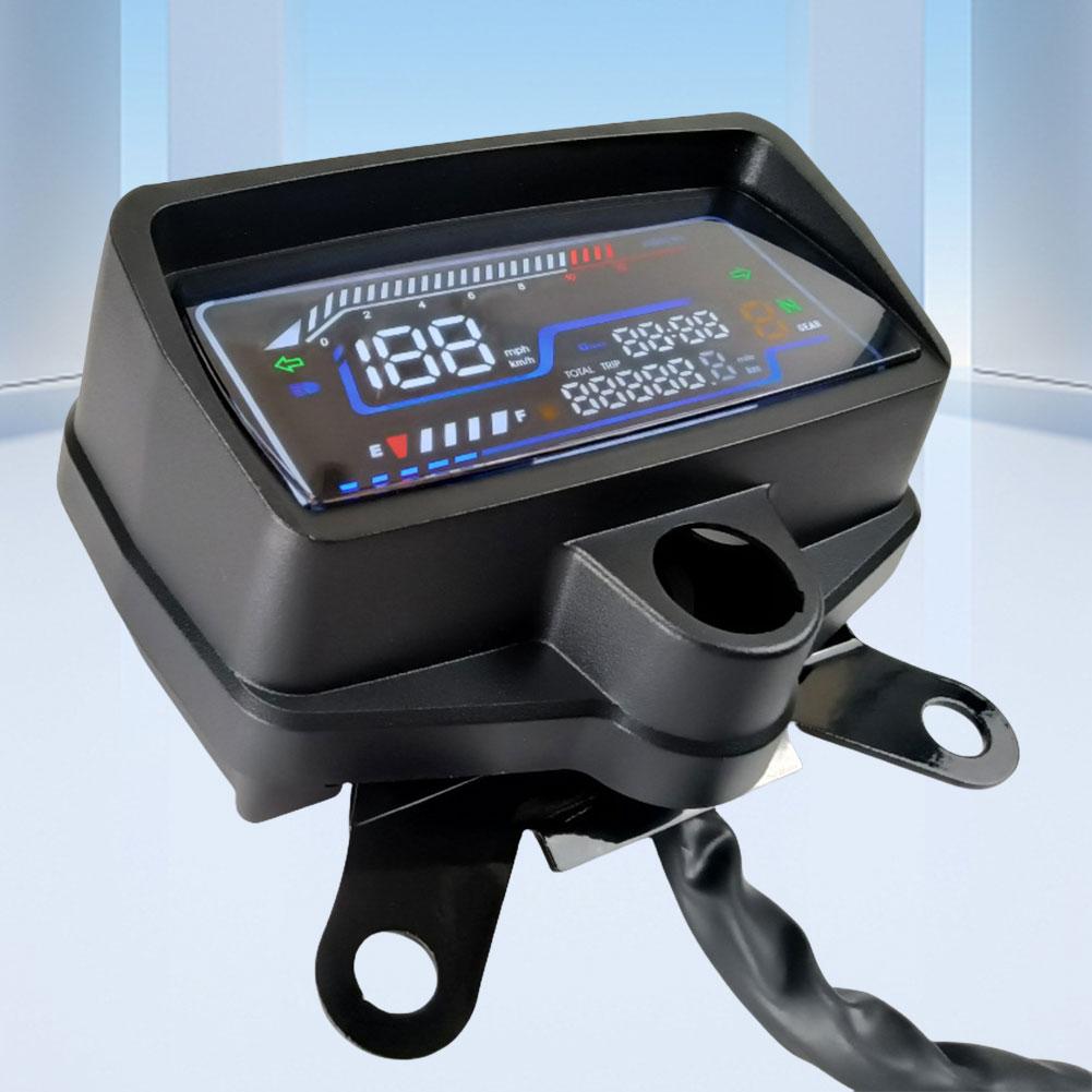 Motorcycle Instrument LCD Display Dashboard Speedometer with Clock Electronic RPM Indicator USB Charging for CG125-CG150 Parts