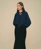 Aiseugadeuneiogongpal Mermaid Maxi Satin Skirt_Dark Sarpphire