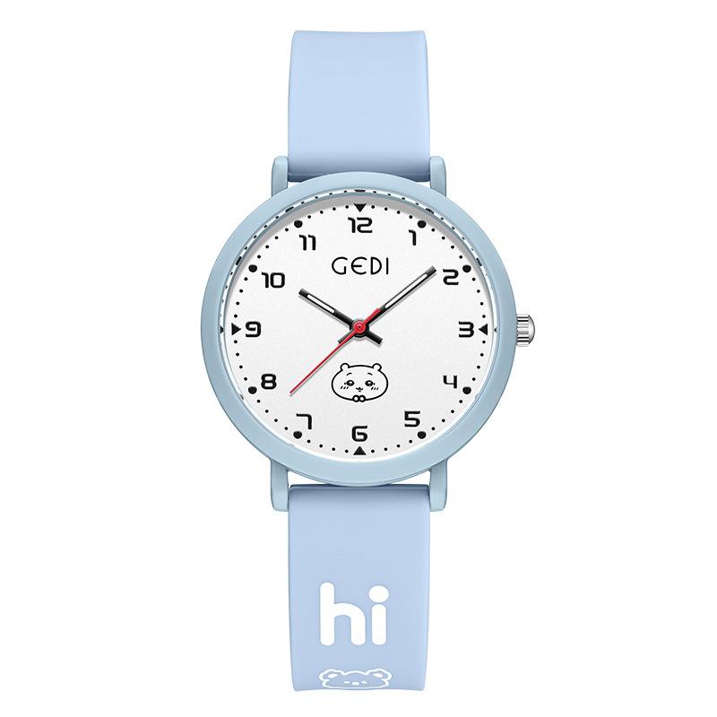 Cartoon Animation Same Student Watch Candy Color Waterproof Silicone Watch Small Fresh Junior High School Quartz Watch