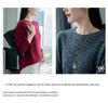 357 Fancy Yarn Women's Round Neck 100% Pure Wool Knit Pullover - Loose and Thick Style