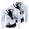 3D Printed Diving Suit Quick-drying Swimsuit Long-sleeved Sunblock Swimming Snorkeling Jellyfish Surfing