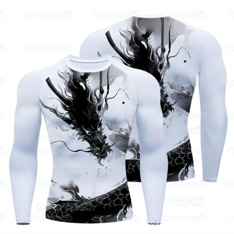3D Printed Diving Suit Quick-drying Swimsuit Long-sleeved Sunblock Swimming Snorkeling Jellyfish Surfing