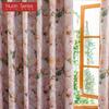 1 Stück Nuan Serie Französischer Landhausstil Verdunkelungsvorhänge Rosa Kamelien-Druck Vorhänge für Schlafzimmer Wohnzimmer Balkon Fenster für Heimdekoration