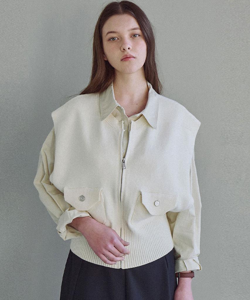 LUSIDA Comfort Button Knit Vest
