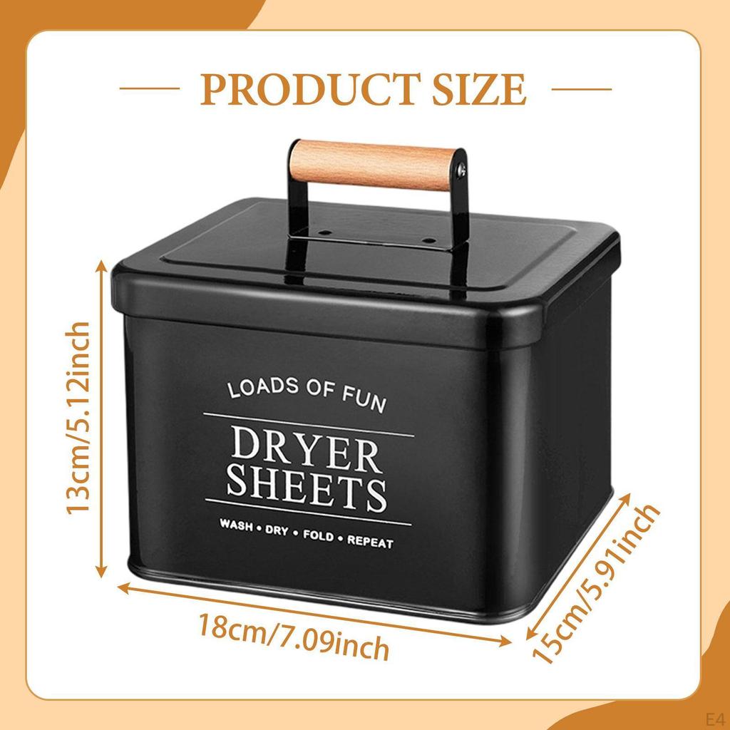 Trocknertuchbehälter Halter Modern Holzgriff Aufbewahrungsbehälter Deko Waschmittelkapsel