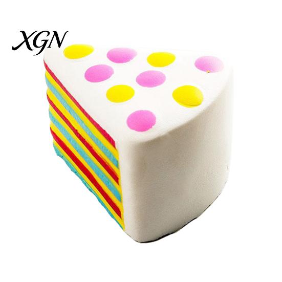 Realistic Cake Toy Simulated Squeeze Soft Slow Rising Rainbow Layer Anxiety Relief Slice Stress Sensory for Adults Kids Classroom