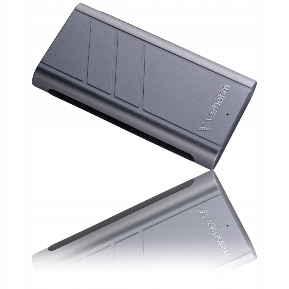 Dysk SSD zewnętrzny Verbatim TurboMetal 2TB USB4 Type-C szary