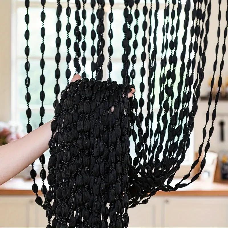 1 PZ Tendina a Sfera Bianca Color Champagne per Porta, Adatta a Tutte le Stagioni