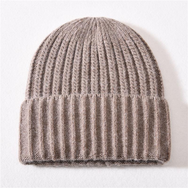 New rabbit velvet thickened warm wool hat men's and women's knitted pullover hat autumn and winter windproof ear protection hat