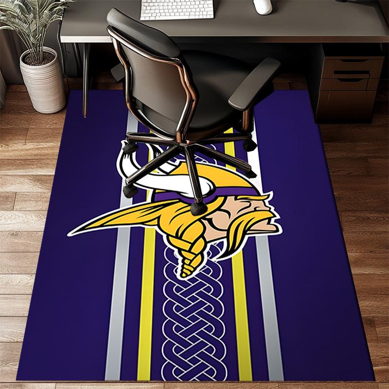 Vikings Team Spirit Rug Game Carpet, Floor Mat for Bedroom Living Room Entryway Rug, Home Decor Idea Gift for Christmas Birthday