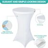 Stretch Round Tablecloth Spandex Cocktail Table Cover Elastic Decoration For Bar Hotel Wedding Party