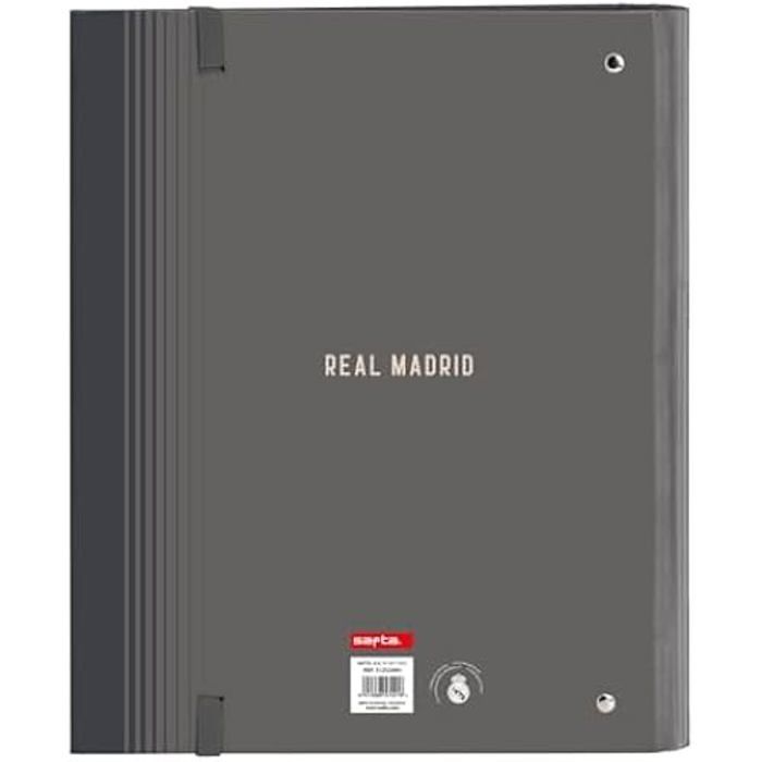 Ring Binder - SAFTA - Real Madrid 3rd Team 24/25 - 4 Rings of 35 Cm - 100 A4 Sheets - Hard Cover