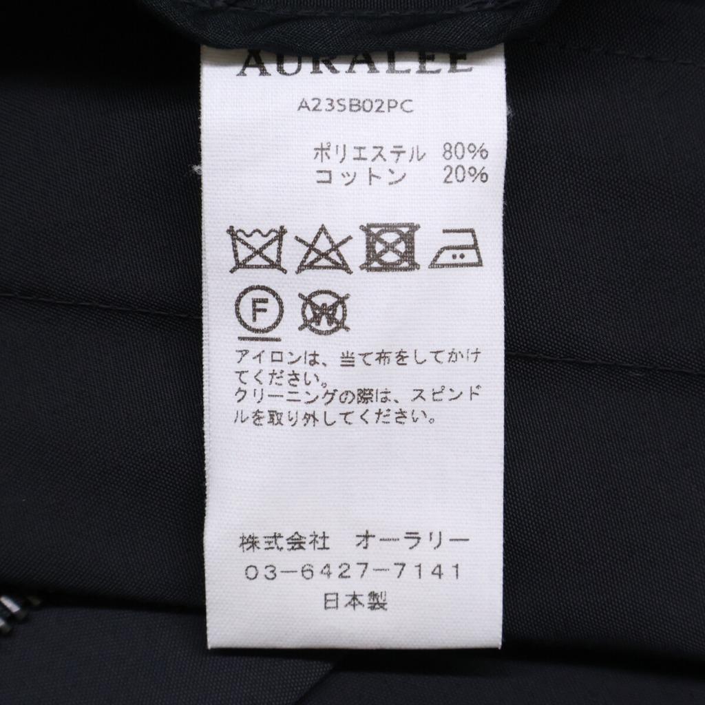 AURALEE Brand new unused A23SB02PC HIGH DENSITY COTTON POLYESTER CLOTH HOODED BLOUSON coat 38 blackUsed