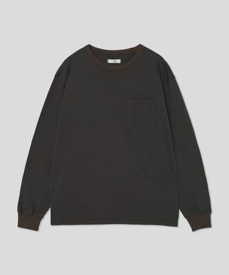 Onses Steady Stripe Long Sleeve T Shirts (Brown/Charcoal)