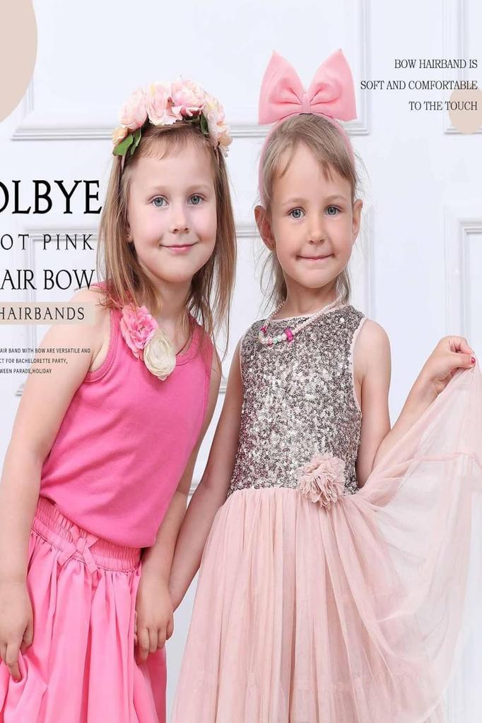 YFFSFDC Cute Ribbon Tiara Hair Accessory, Princess Headband, Cosplay Prop, Accessory, Cosplay, Costume, Halloween Party (Pink)