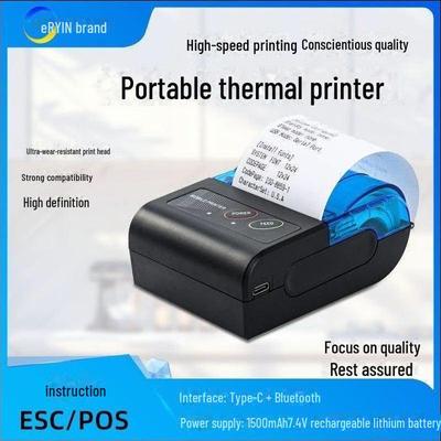 Impresora Térmica Bluetooth Portátil de 58MM: Impresora de Recibos Inalámbrica de Mano