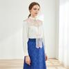 Traditional Chinese Embroidered Flower Cloud Collar with Tassels Polyester Comfortable for Cloth Accessory Cultural Wear