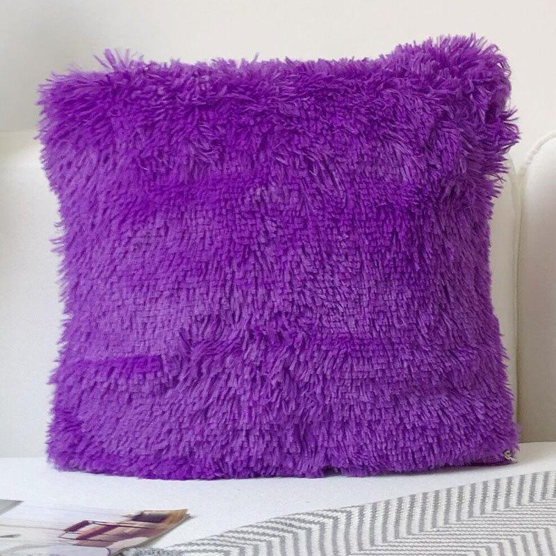 Nordic Plush Pillow Cover Modern Simple Crystal Plush Soft Comfortable Solid Color Cushion Cover Cushion Cover