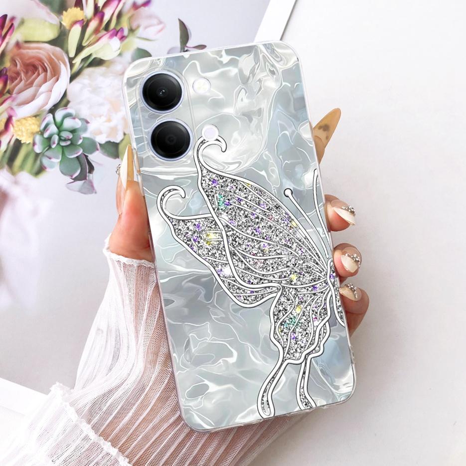For Vivo Y05 4G Case Colorful Flowers Painted Cover Clear Silicone Soft Slim Phone Case For Vivo Y11d Y 05 VivoY05 VivoY11d Bags