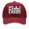 Black And White Snapback Baseball Cap Featuring The Word FAITH a Retro And Easy Adjustable Sun Ha Sandwich Baseball Cap