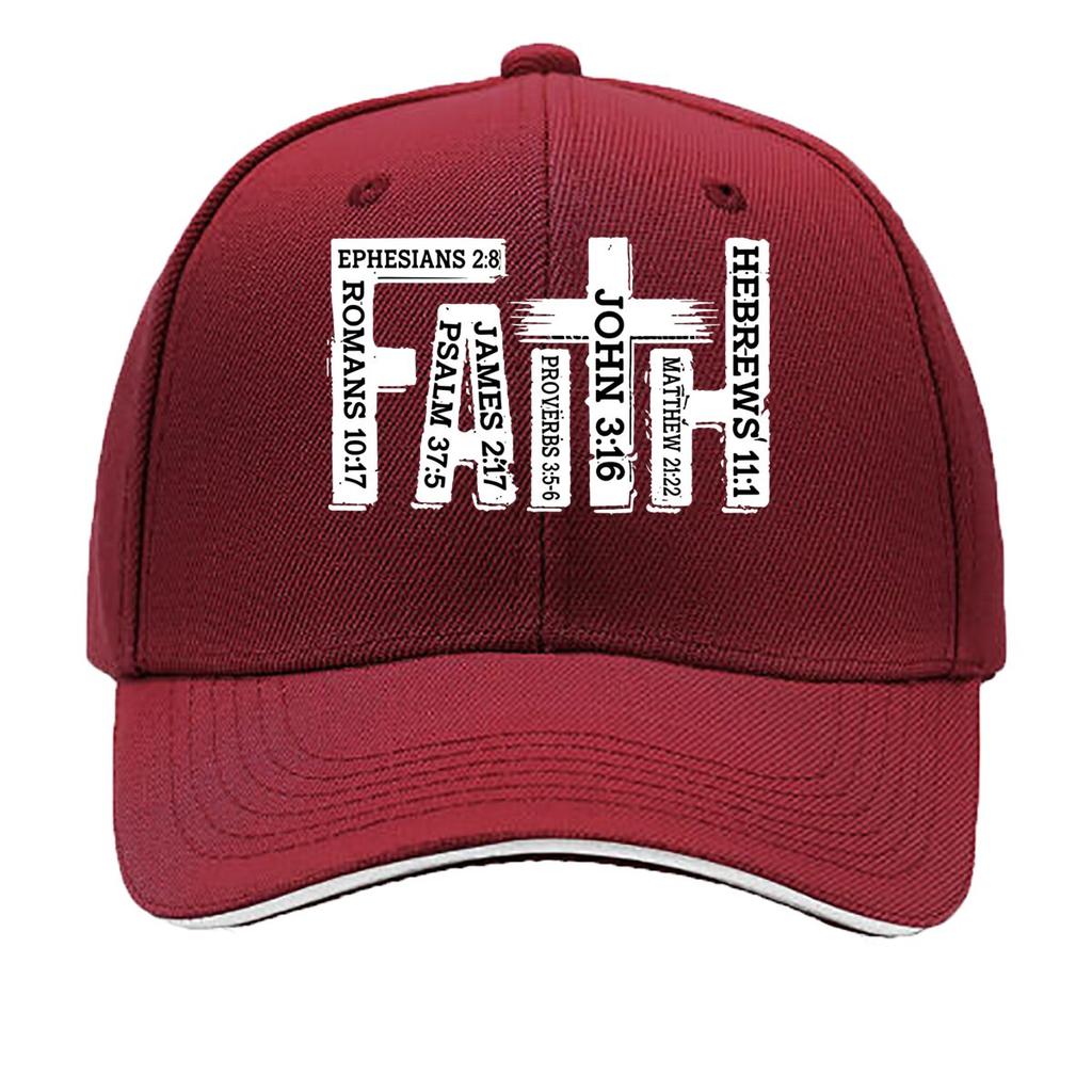 Black And White Snapback Baseball Cap Featuring The Word FAITH a Retro And Easy Adjustable Sun Ha Sandwich Baseball Cap