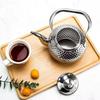 Bobo Pot Hammered Stainless Steel Teapot with Strainer - Vintage Middle Eastern Spherical Design for Restaurant and Home Use
