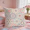 Ethnic Colorful Floral Bohemian Cushion Cover Short Plush Pillow Case Room Sofa Cushion Covers Home Decor Funda