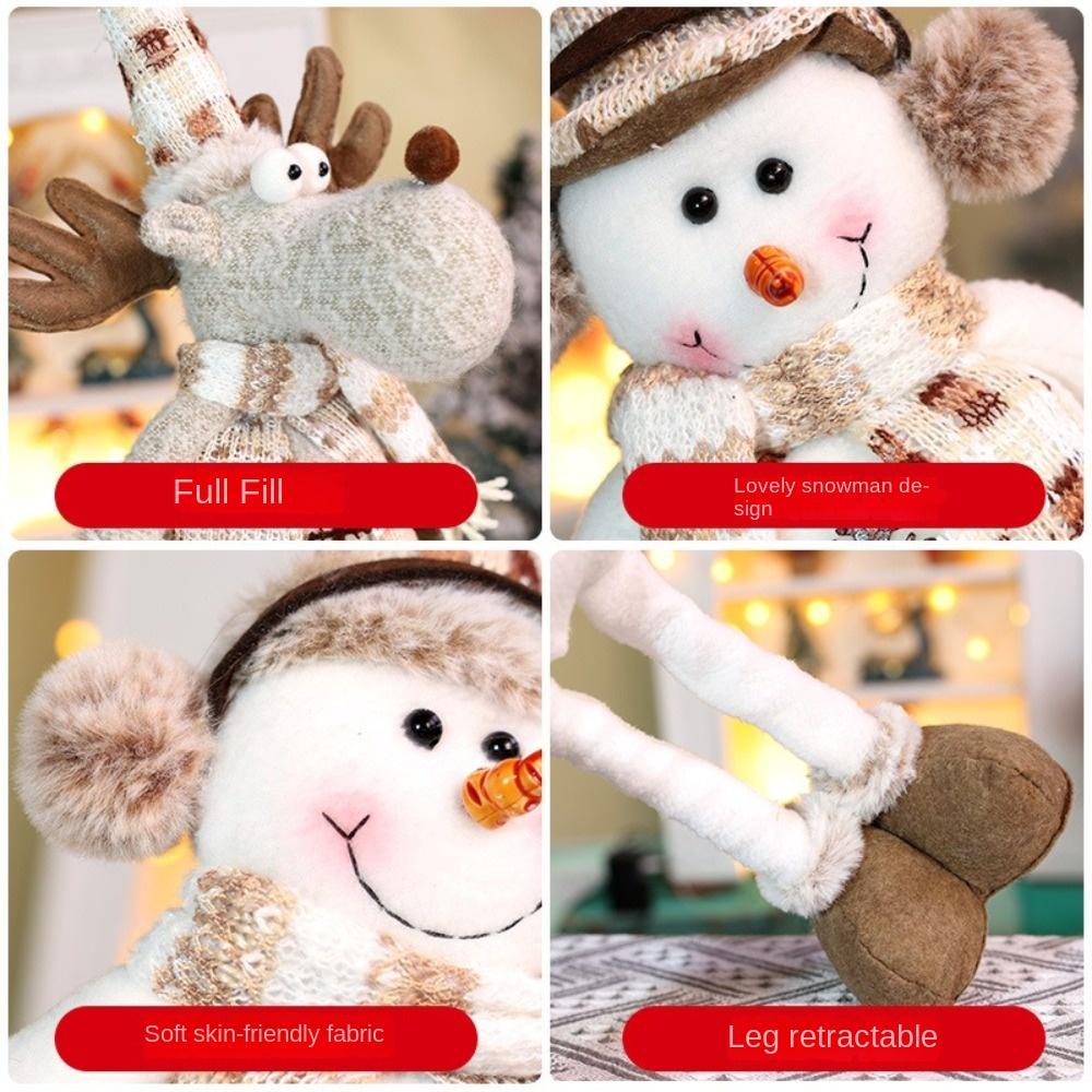 Window Scene Christmas Decoration Knitted Elk Doll Merry Christma Gift Xmas Ornament