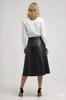 Handmade Fashion Leather Women's Skirt Black Genuine Lambskin Stylish Party Wear