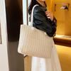 Módní velkokapacitní nákupní taška přes rameno pro ženy Slaměná tkaná kabelka Summer Beach Woven Simple Tote Bag