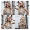 Blonde 134 Ferre Lace Louis Front Synthetic Wigs For Women Long Wavy Middle Part Lace Wigs Daily Cosplay High Temperture Hair