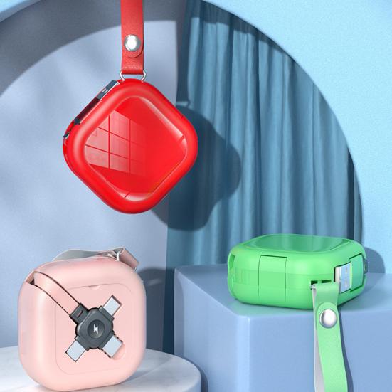 Cavo di ricarica retrattile 3 in 1 Ricarica rapida Supporto per supporto telefono per trasferimento dati Cavo dati multifunzionale di tipo C/USB/8 pin