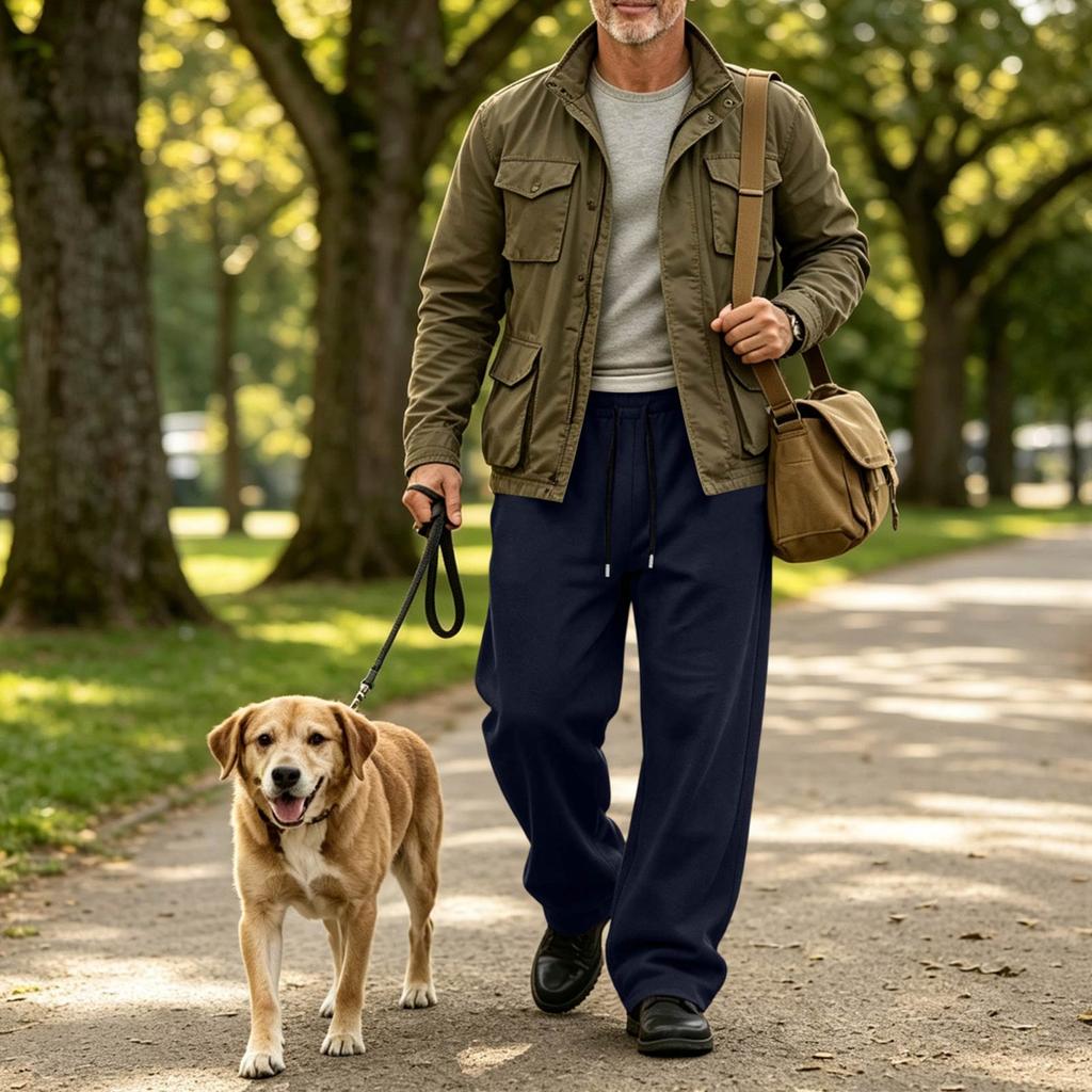 Men's Sweatpants Drawstring Straight Leg Loose Fit Joggers with Pockets for Casual and Athletic Wear