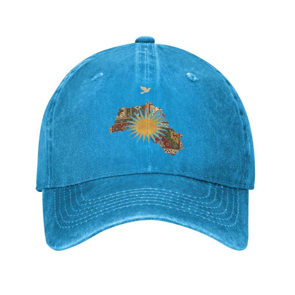 Kurdistan Map Flag Heritage Kurdish Unisex Baseball Caps Culture Ethnic Pride Distressed Washed Hat Outdoor Adjustable Sun Cap