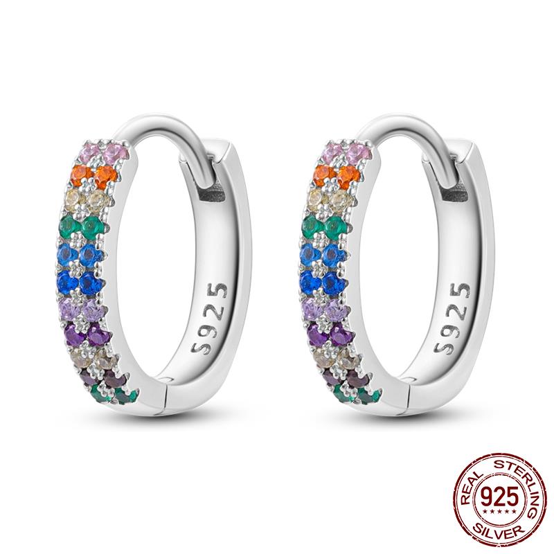 Heißer 925 Silber Herz CZ Cubic Zirkon Runde Daisy Blume Trio Stud Ohrringe Für Frauen Silber 925 Original Mode Schmuck